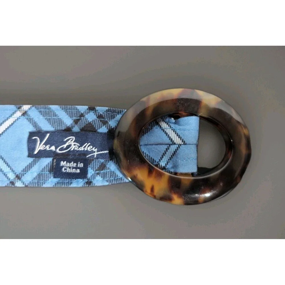 VERA BRADLEY BELT 44.5” LENGTH FABRIC WINDSOR AJUSTABLE REVERSABLE NAVY 2006 EUC